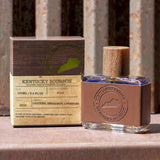 Kentucky Bourbon Cologne bottle in leather and box