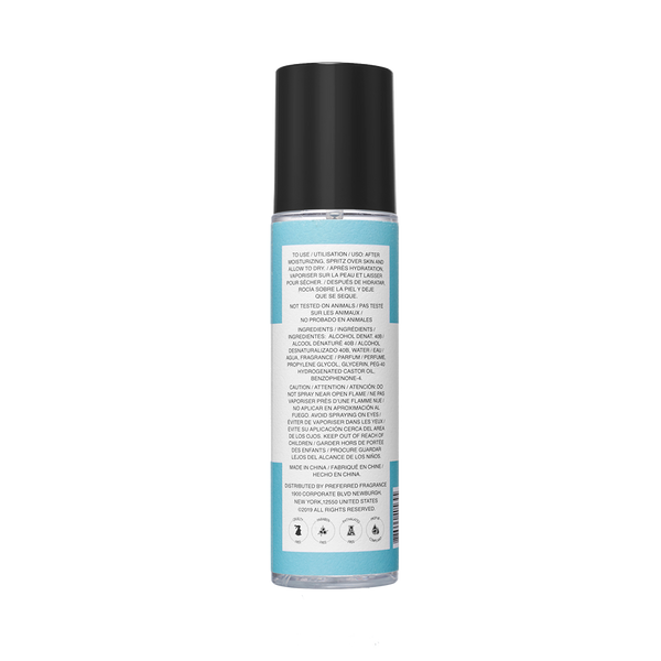 West Coast bottle body spray in blue