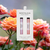 Rollerball duo Nostalgia roses orange yellow background 2 fragrances