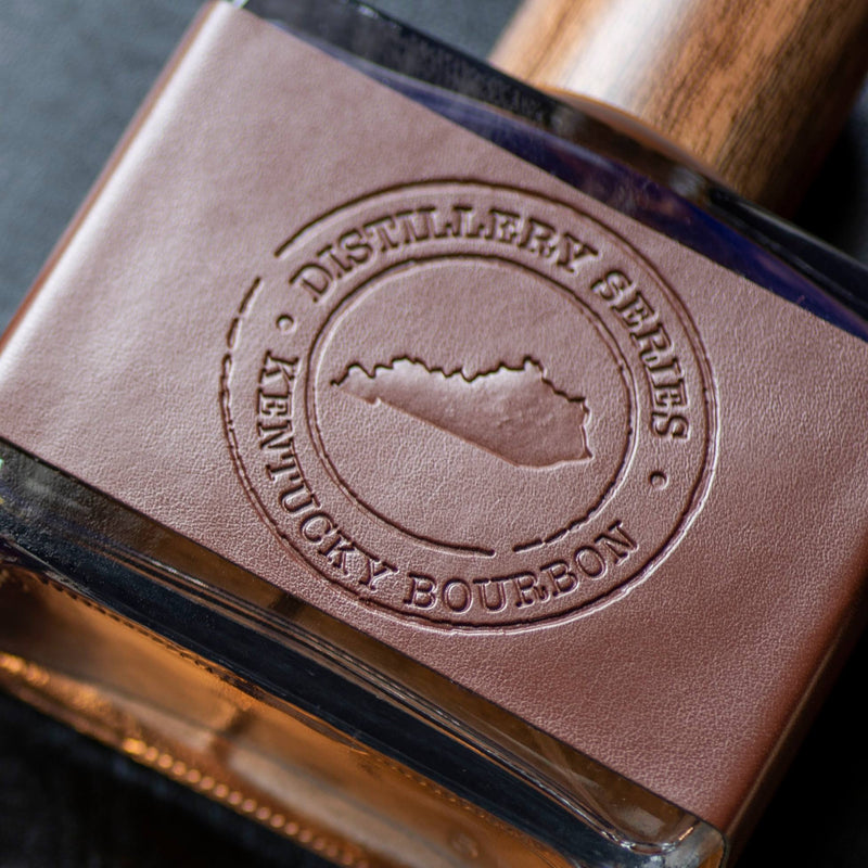 Kentucky bourbon cologne in vegan leather bottle