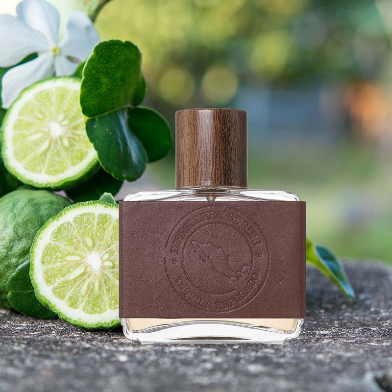 tequila reposado cologne distillery perfumes bergamot lemons lime background