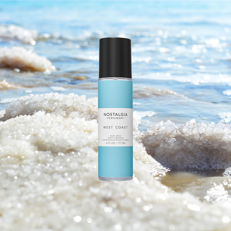 West coast mist in a beach with sea salt marine